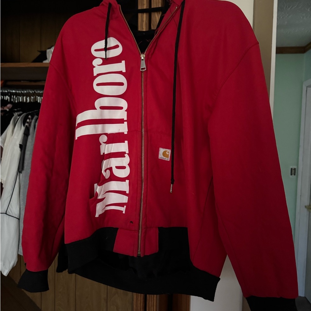 ‼️LIMITED EDITION‼️Carhartt Red Marlboro Zip-Up Hoodie